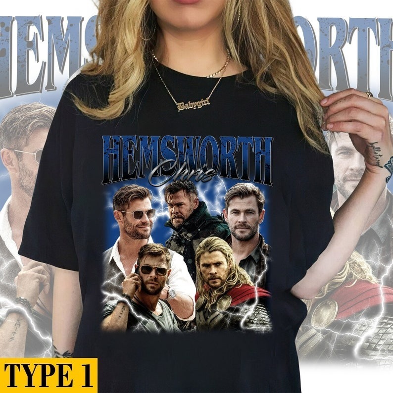Retro Chris Hemsworth Shirt Chris Hemsworth TShirt Chris Hemsworth Shirt